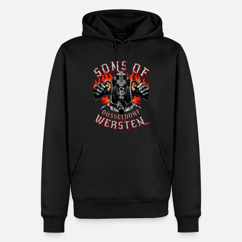Düsseldorf sons of Wersten - Männer Premium Bio Hoodie - Schwarz