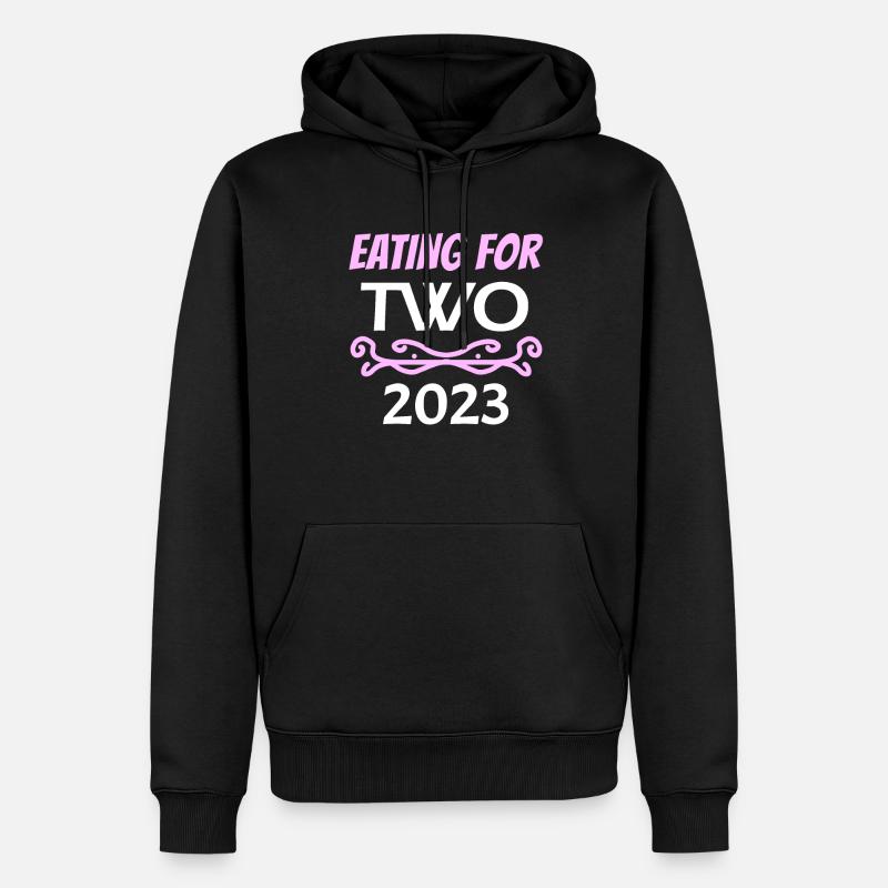 Grossesse Gémeaux 2023 - Sweat à capuche Premium bio Homme - noir