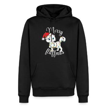 Santa Cat Lights December Meow Christmas - Men’s Premium Organic Hoodie - black - Front - Nico (187cm)