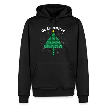 Chimie Arbre de Noël Décembre Noël - Sweat à capuche Premium bio Homme - noir - Devant - Nico (187cm)