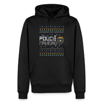 Hässlicher Dezember Polizei Navidad Hässliche Weihnachten - Männer Premium Bio Hoodie - Schwarz - Vorne - Nico (187cm)