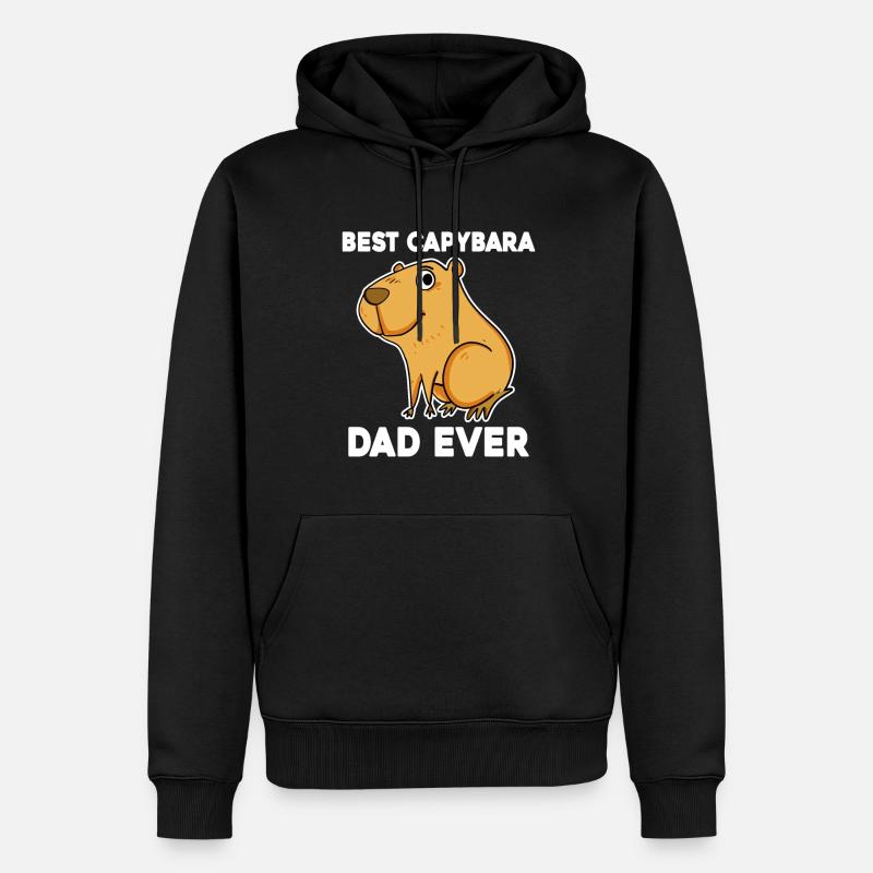 Capybara Père Capybara - Sweat à capuche Premium bio Homme - noir