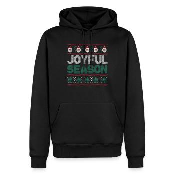 Santa Ugly Dezember Fröhliche Jahreszeit Hässliche Weihnachten - Männer Premium Bio Hoodie - Schwarz - Vorne - Nico (187cm)
