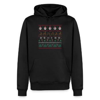 Süßer Santa Ugly Dezember Feiertag Hässliche Weihnachten - Männer Premium Bio Hoodie - Schwarz - Vorne - Nico (187cm)