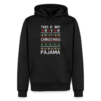 Schnee Hässlich Dezember Urlaub Hässliche Weihnachten - Männer Premium Bio Hoodie - Schwarz - Vorne - Nico (187cm)