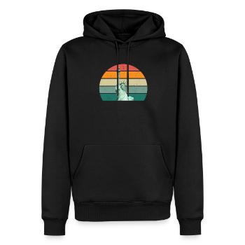Vereinigte Staaten Amerikaner Amerikanerin USA - Männer Premium Bio Hoodie - Schwarz - Vorne - Nico (187cm)