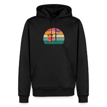 United States American American USA - Men’s Premium Organic Hoodie - black - Front - Nico (187cm)