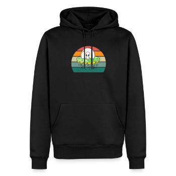 aliens alien space space flying UFOs UFO - Men’s Premium Organic Hoodie - black - Front - Nico (187cm)