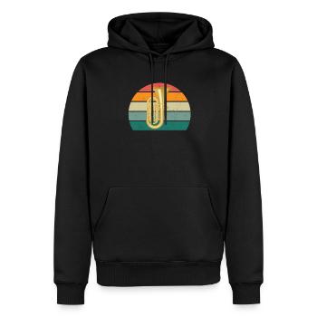 Tuba player Tuba player Brass instrument Tuba - Men’s Premium Organic Hoodie - black - Front - Nico (187cm)