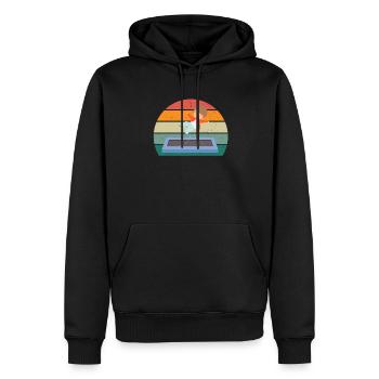 Trampolinspringer Trampolinspringerin Trampolin - Männer Premium Bio Hoodie - Schwarz - Vorne - Nico (187cm)