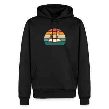 Trampolinspringer Trampolinspringerin Trampolin - Männer Premium Bio Hoodie - Schwarz - Vorne - Nico (187cm)