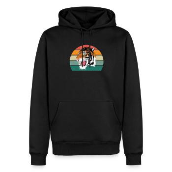 amurtiger tigerkäfig großkatze katze asien tiger - Männer Premium Bio Hoodie - Schwarz - Vorne - Nico (187cm)