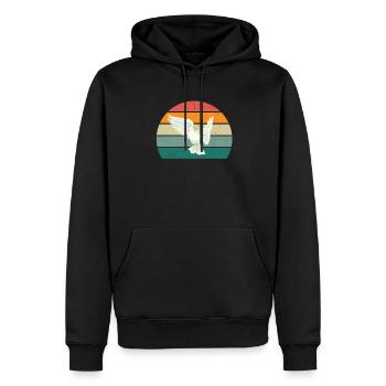 taube taubenfeder taubenflug taubenscharr tauben - Männer Premium Bio Hoodie - Schwarz - Vorne - Nico (187cm)
