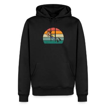 Plongeur Plongée Plongée Oxygène Plongée - Sweat à capuche Premium bio Homme - noir - Devant - Nico (187cm)