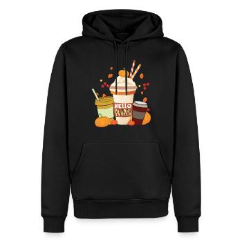 Spice Pumpkin Drink Thanksgiving Season Automne - Sweat à capuche Premium bio Homme - noir - Devant - Nico (187cm)
