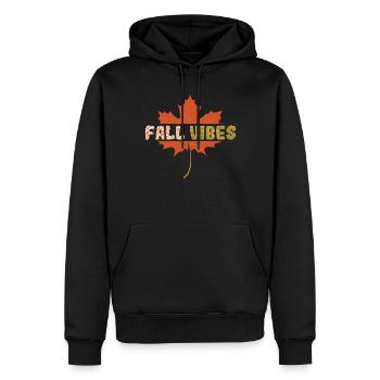 Leaf Fall Vibes Thanksgiving Season Autumn - Männer Premium Bio Hoodie - Schwarz - Vorne - Nico (187cm)