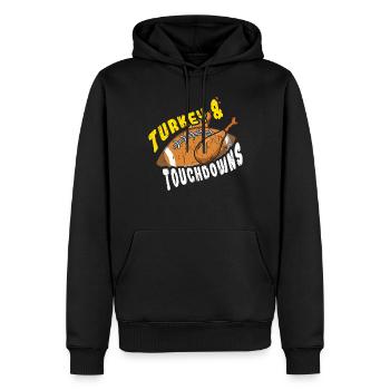 Thanksgiving Roasted Turkey Touchdown Football - Männer Premium Bio Hoodie - Schwarz - Vorne - Nico (187cm)