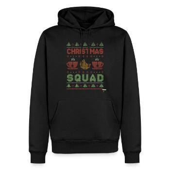 Ugly Happy December Holiday Squad Ugly Christmas - Männer Premium Bio Hoodie - Schwarz - Vorne - Nico (187cm)