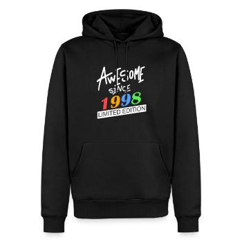 1998 - Männer Premium Bio Hoodie - Schwarz - Vorne - Nico (187cm)