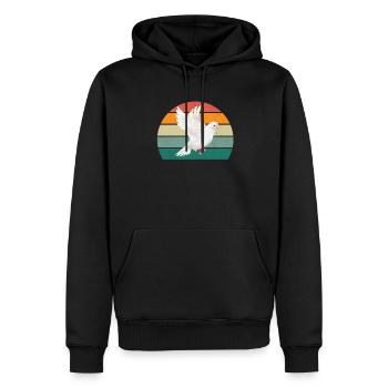 taube taubenfeder taubenflug taubenscharr tauben - Männer Premium Bio Hoodie - Schwarz - Vorne - Nico (187cm)