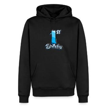 1st Birthday Kids Toodler First Birthday - Männer Premium Bio Hoodie - Schwarz - Vorne - Nico (187cm)