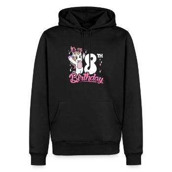 8e anniversaire Enfants Licorne Toodler Eight - Sweat à capuche Premium bio Homme - noir - Devant - Nico (187cm)