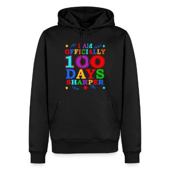 100th Day Sharper 100 Days Of School - Men’s Premium Organic Hoodie - black - Front - Nico (187cm)
