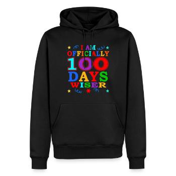 100th Day Wiser 100 Days Of School - Men’s Premium Organic Hoodie - black - Front - Nico (187cm)