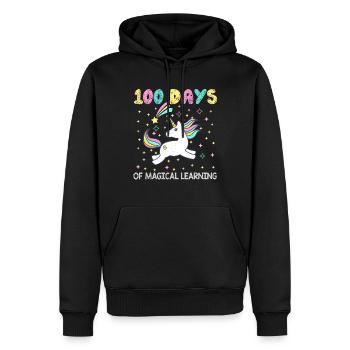 Magical 100th Day Of Magical 100 Days Of School - Men’s Premium Organic Hoodie - black - Front - Nico (187cm)