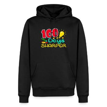 Student 100th Day Sharper 100 Days Of School - Men’s Premium Organic Hoodie - black - Front - Nico (187cm)