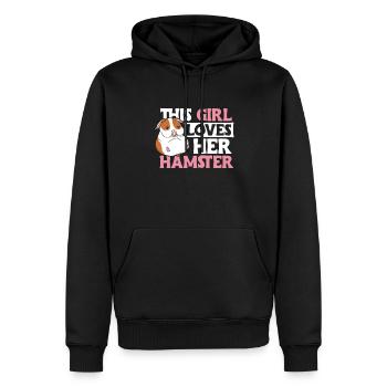 This Girl Loves Hamster Owner Saying - Men’s Premium Organic Hoodie - black - Front - Nico (187cm)