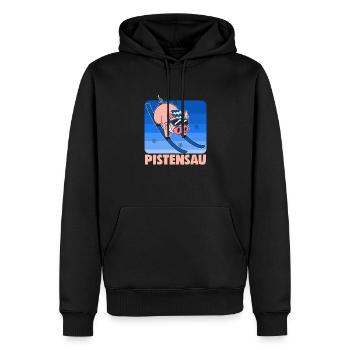 Skifahrer Pistensau Ski - Männer Premium Bio Hoodie - Schwarz - Vorne - Nico (187cm)