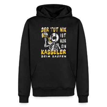 Kassel der tut nix Saufen Kostüm - Männer Premium Bio Hoodie - Schwarz - Vorne - Nico (187cm)
