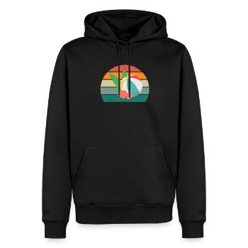 sand urlaub urlauber urlauberin ferien holiday - Männer Premium Bio Hoodie - Schwarz - Vorne - Nico (187cm)