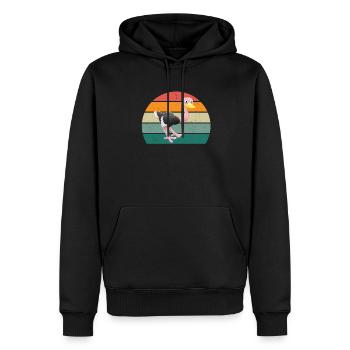 strauße laufvögel laufvogel vogel strauß afrika - Männer Premium Bio Hoodie - Schwarz - Vorne - Nico (187cm)