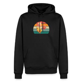 sand urlaub urlauber urlauberin ferien holiday - Männer Premium Bio Hoodie - Schwarz - Vorne - Nico (187cm)