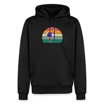 strauße laufvögel laufvogel vogel strauß afrika - Männer Premium Bio Hoodie - Schwarz - Vorne - Nico (187cm)