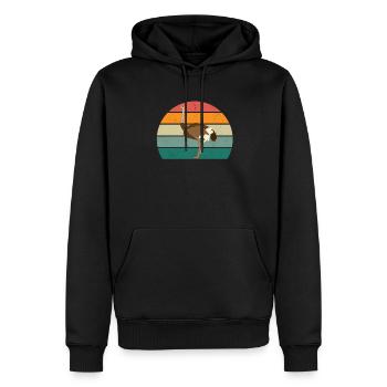 strauße laufvögel laufvogel vogel strauß afrika - Männer Premium Bio Hoodie - Schwarz - Vorne - Nico (187cm)