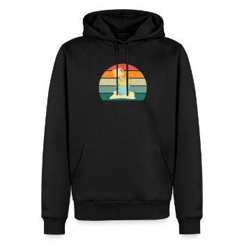 sand urlaub urlauber urlauberin ferien holiday - Männer Premium Bio Hoodie - Schwarz - Vorne - Nico (187cm)