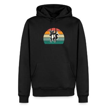 Les mouffettes puent les mammifères défendent la mouffette - Sweat à capuche Premium bio Homme - noir - Devant - Nico (187cm)