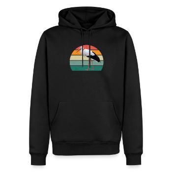 Cigognes Cigogne Bébé Enfants Enfant Bec Cigogne - Sweat à capuche Premium bio Homme - noir - Devant - Nico (187cm)