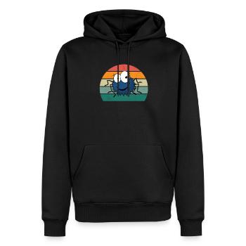 Spiders spider web arachnid legs 8 spider web - Men’s Premium Organic Hoodie - black - Front - Nico (187cm)