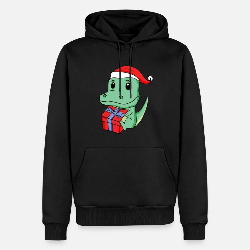 Noël Crocodile Bébé avec Cadeau - Sweat à capuche Premium bio Homme - noir