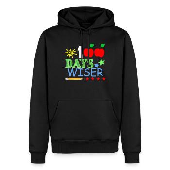 Pencil 100th Day Wiser 100 Days Of School - Men’s Premium Organic Hoodie - black - Front - Nico (187cm)