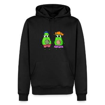 Paire d’avocats - Sweat à capuche Premium bio Homme - noir - Devant - Nico (187cm)