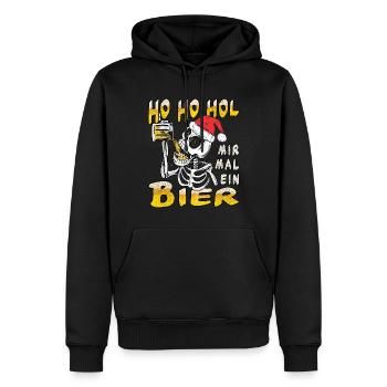 Ho Ho Hol Bier Weihnachtsgeschenk - Männer Premium Bio Hoodie - Schwarz - Vorne - Nico (187cm)