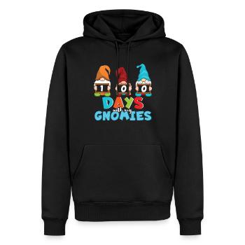 100th Day School Gnomes Happy 100 Days De L’École - Sweat à capuche Premium bio Homme - noir - Devant - Nico (187cm)