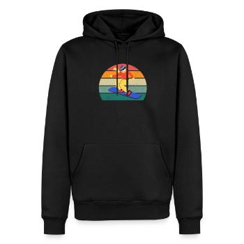 Ski Skier Skier Winter Snow Mountains - Men’s Premium Organic Hoodie - black - Front - Nico (187cm)