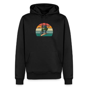 skatboarden skatboarder skatboarderin skatboard - Männer Premium Bio Hoodie - Schwarz - Vorne - Nico (187cm)
