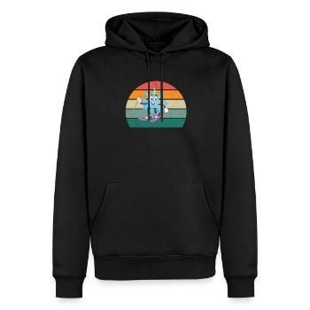 Ski Skier Skier Winter Snow Mountains - Men’s Premium Organic Hoodie - black - Front - Nico (187cm)